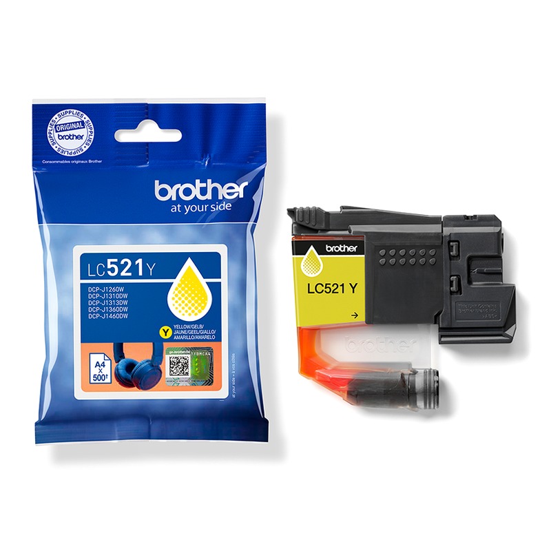 Cartuccia d'inchiostro giallo Brother LC521Y