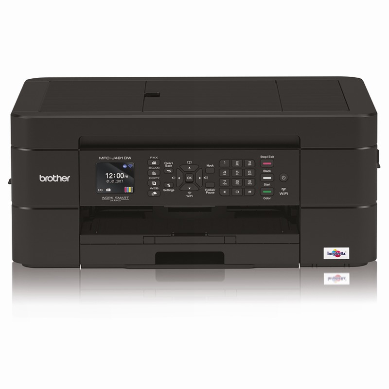 Stampante MFCJ491DW - Multifunzione Wi-Fi per Casa e Ufficio 100fogli A4 12ppm