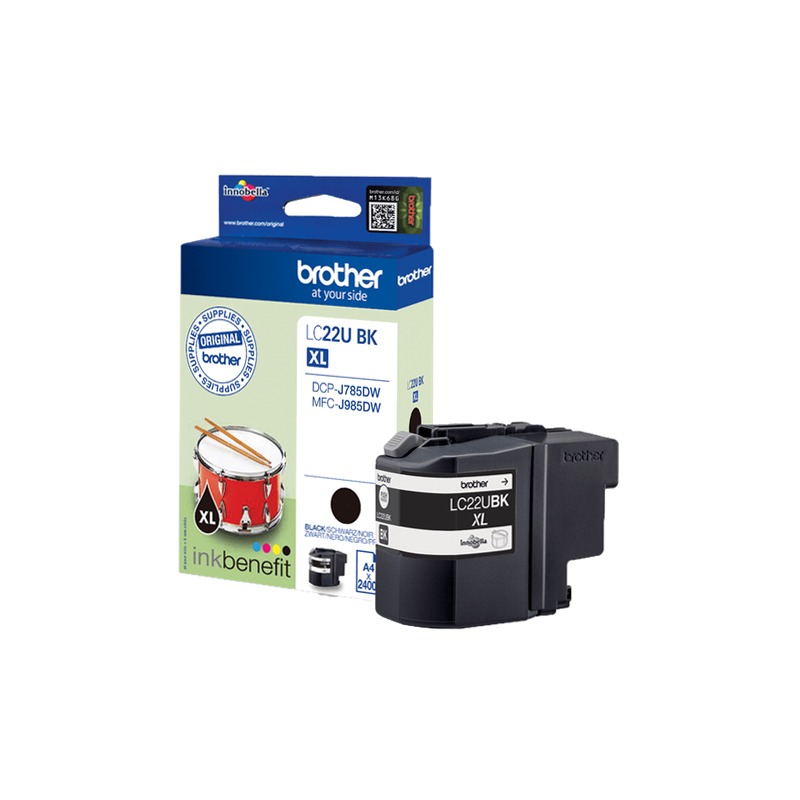 LC22UBK - Cartuccia Inchiostro Nero Originale Brother