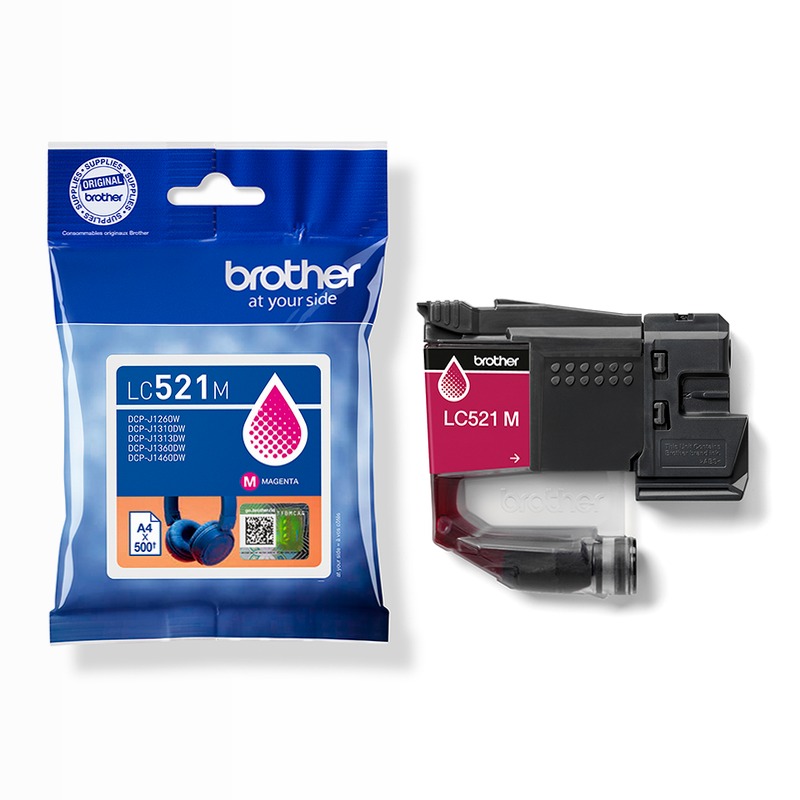 Cartuccia d'inchiostro magenta Brother LC521M