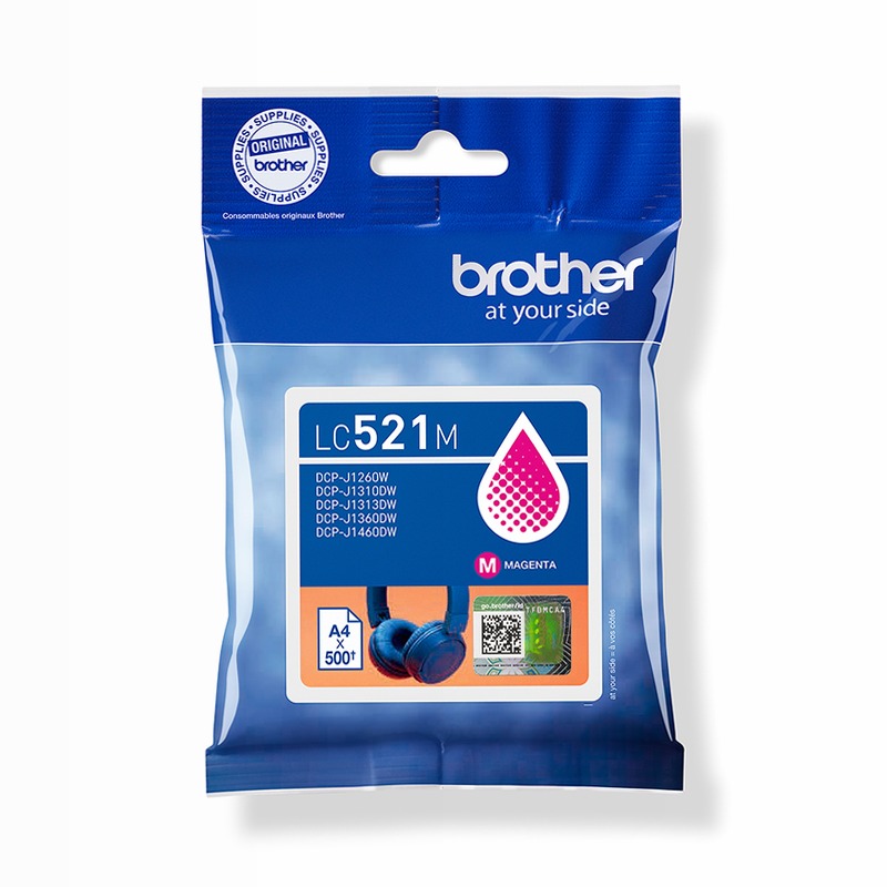Cartuccia d'inchiostro magenta Brother LC521M