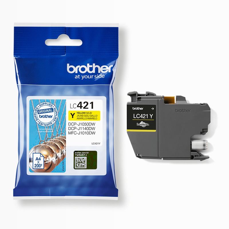 Cartuccia inchiostro ciano Brother LC421Y
