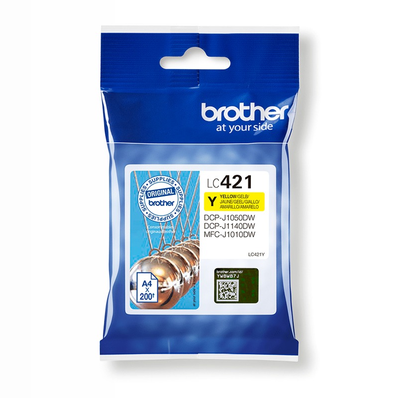 Cartuccia inchiostro ciano Brother LC421Y