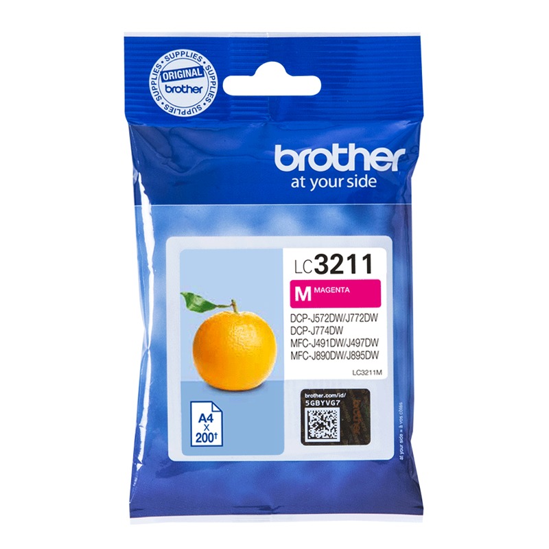 Cartuccia d'inchiostro magenta Brother LC3211M