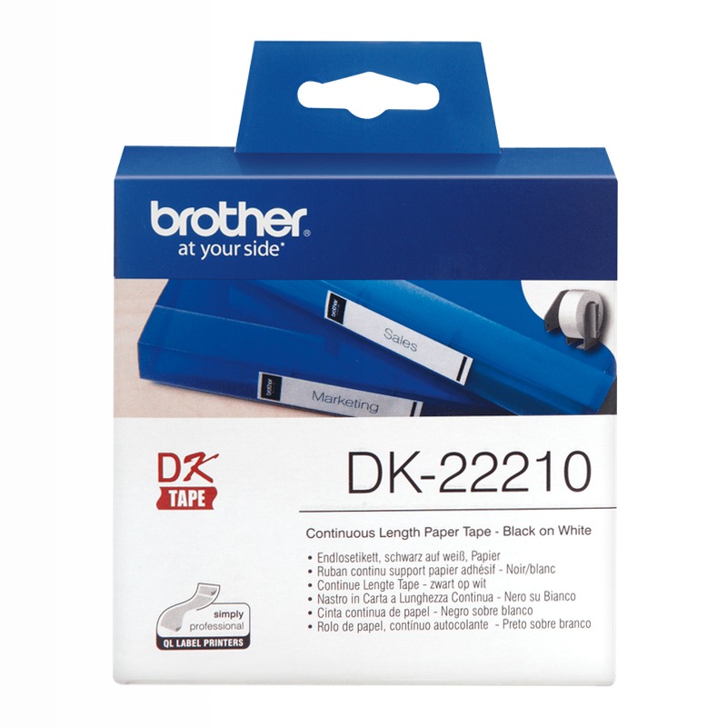 Etichette nero su bianco DK-22210