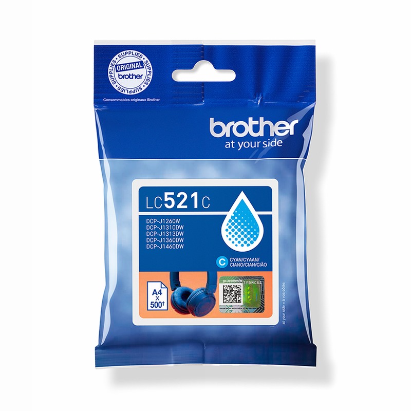 Cartuccia d'inchiostro ciano Brother LC521C