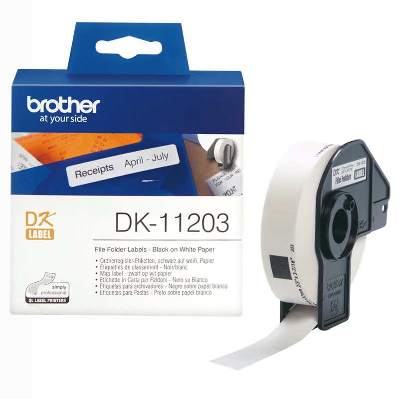 Etichette nero su bianco DK-11203