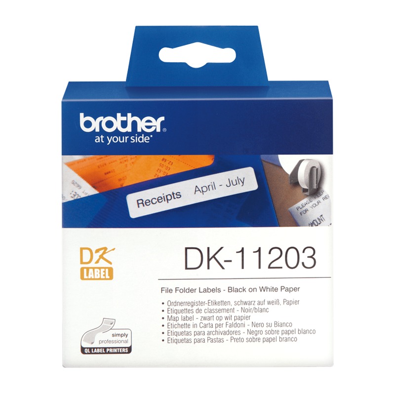 Etichette nero su bianco DK-11203