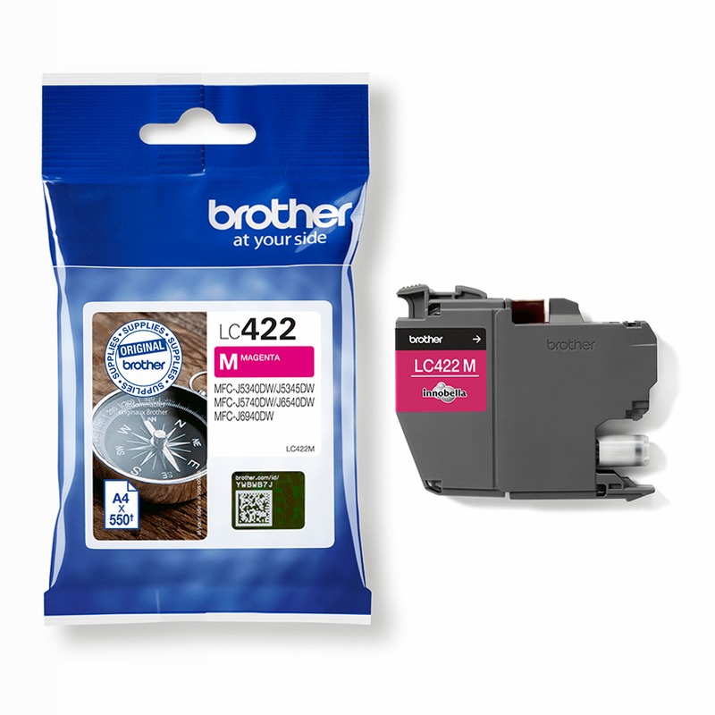 Cartuccia d'inchiostro magenta Brother LC422M