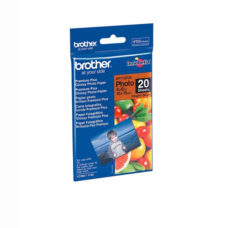 Carta fotografica patinata Brother BP-71GP20