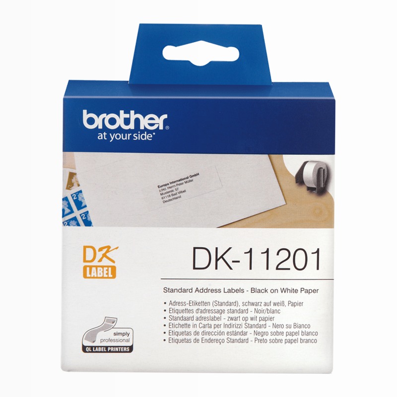 Etichette nero su bianco DK-11201
