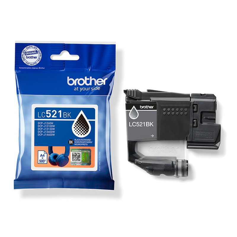 Cartuccia d'inchiostro nero Brother LC521BK