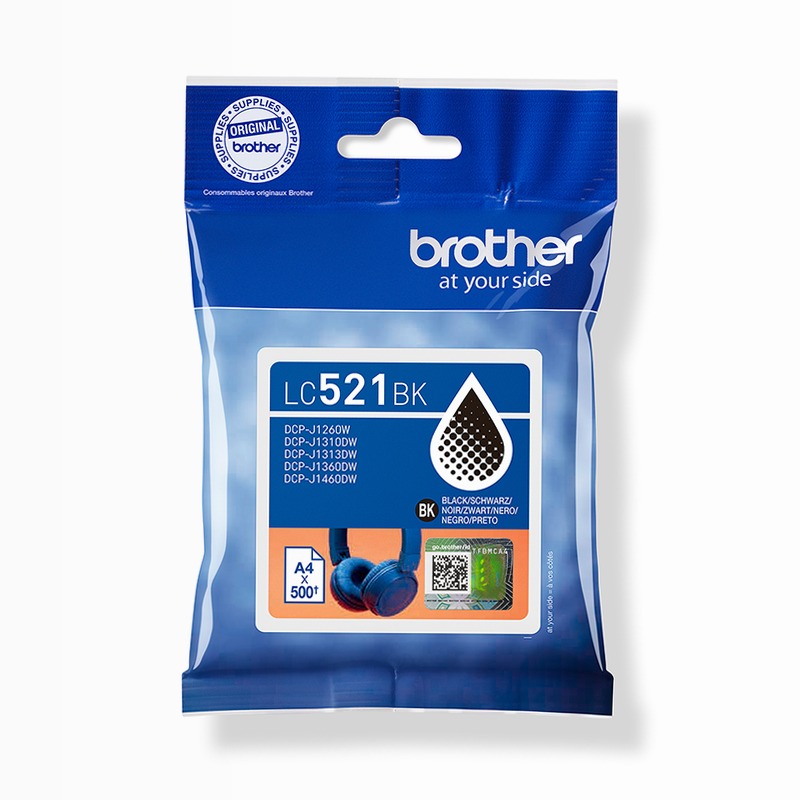 Cartuccia d'inchiostro nero Brother LC521BK