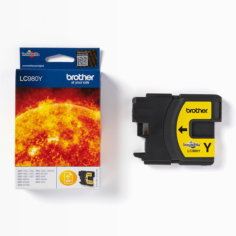 Cartuccia inchiostro giallo per Brother LC980Y