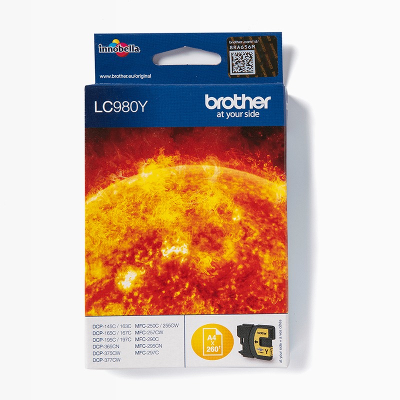 Cartuccia inchiostro giallo per Brother LC980Y