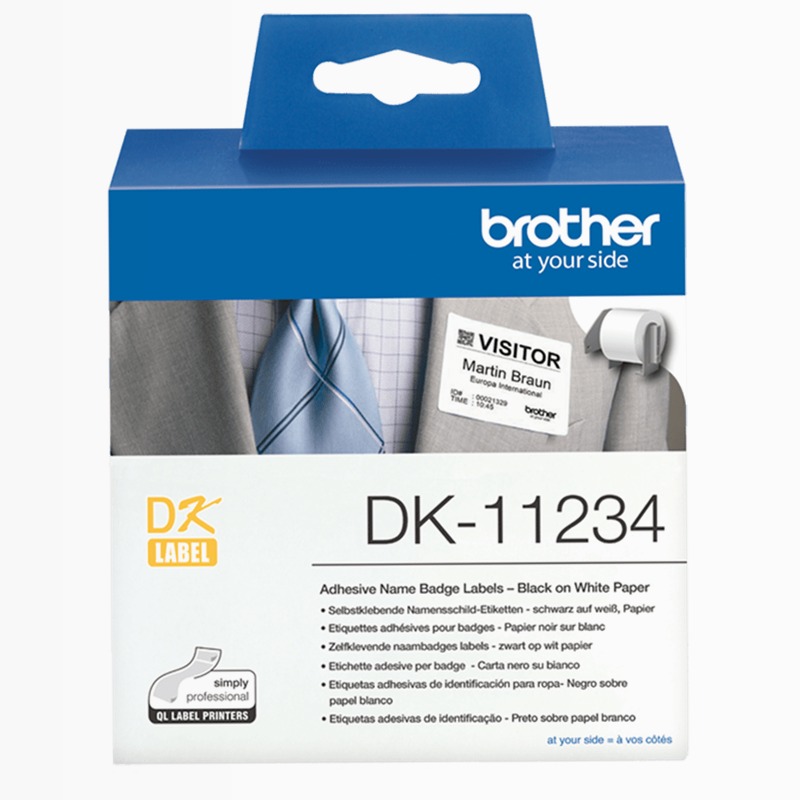 Etichette adesive nero su bianco DK-11234