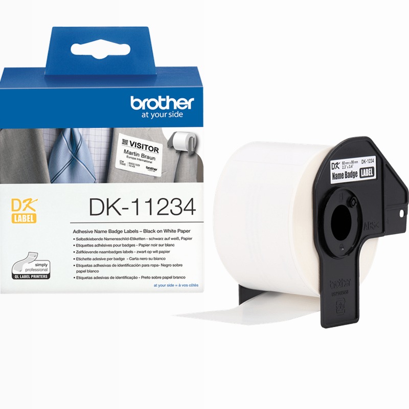 Etichette adesive nero su bianco DK-11234