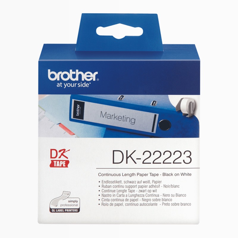 Etichette nero su bianco DK-22223