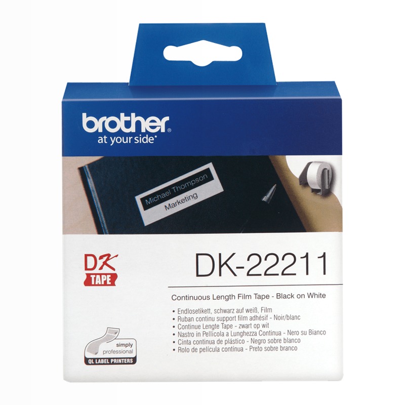 Etichette nero su bianco DK-22211