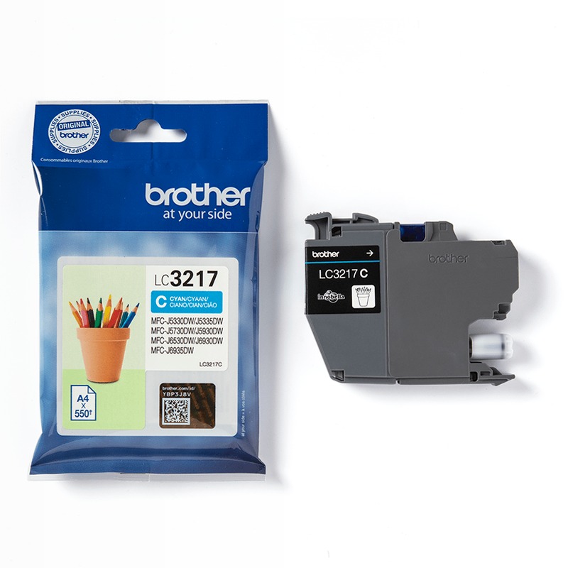 Cartuccia inchiostro ciano Brother LC3217C