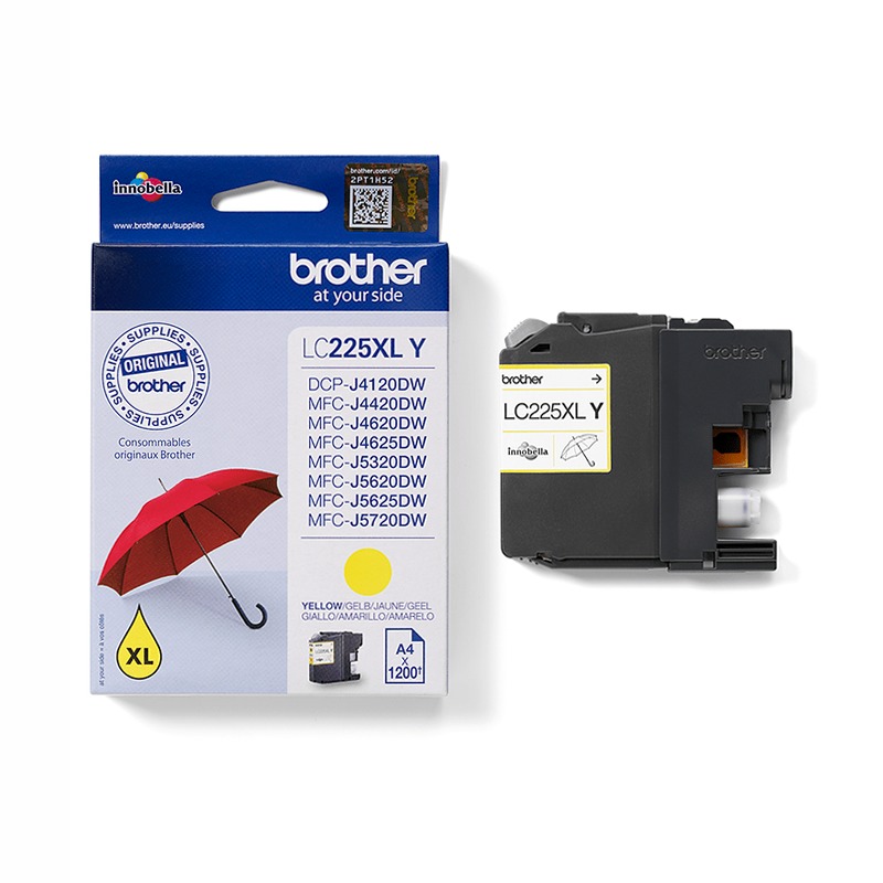 Cartuccia d'inchiostro giallo Brother LC225XLY