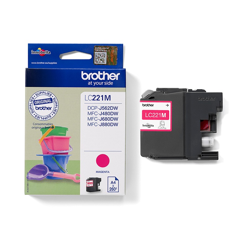 Cartuccia d'inchiostro magenta Brother LC221M