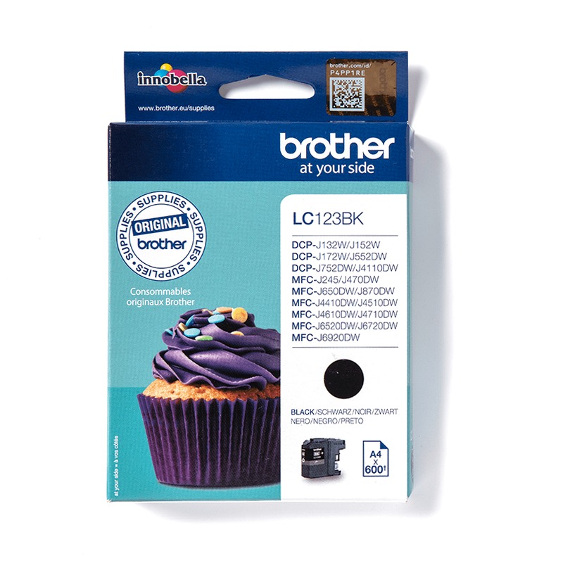 LC123BK - Cartuccia Inchiostro Nero Originale per Brother