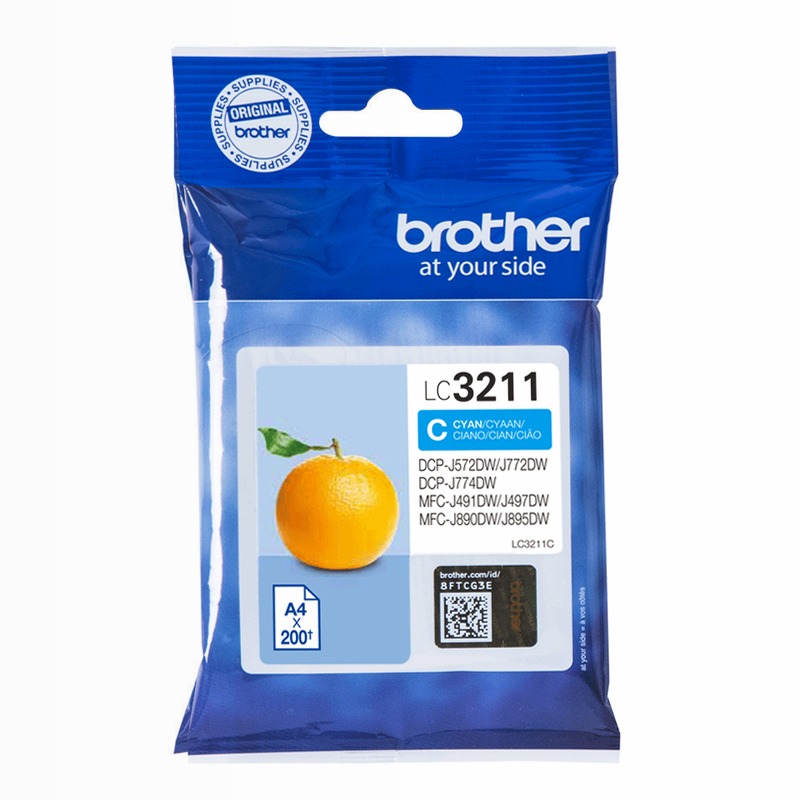Cartuccia inchiostro ciano Brother LC3211C