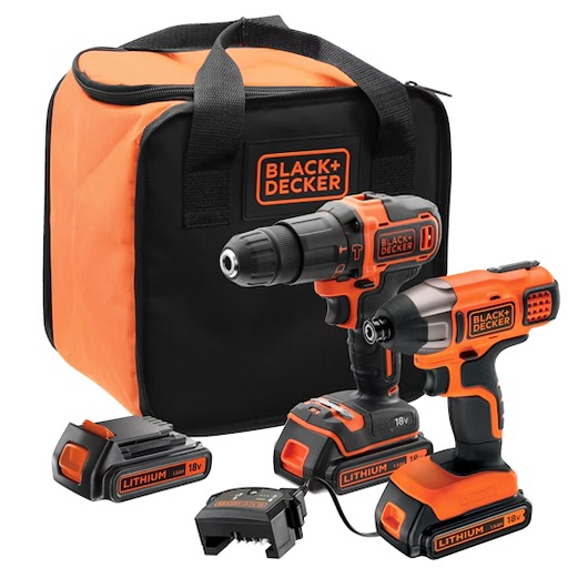 Trapano a percussione e avvitatore a impulsi 18 V Black+Decker