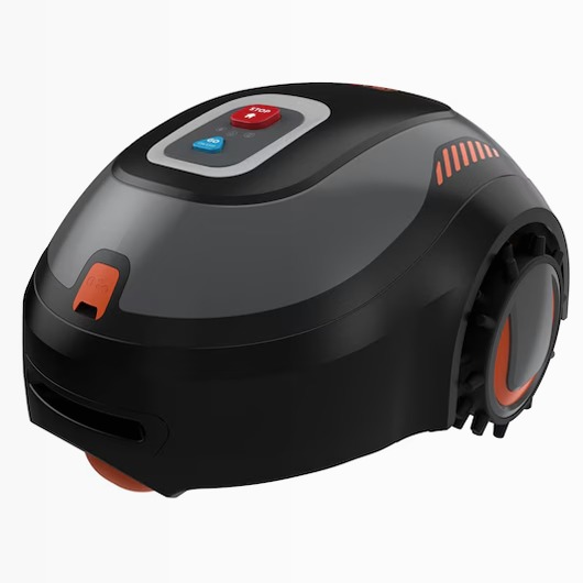 Robot rasaerba con sistema automatico di pulitura
