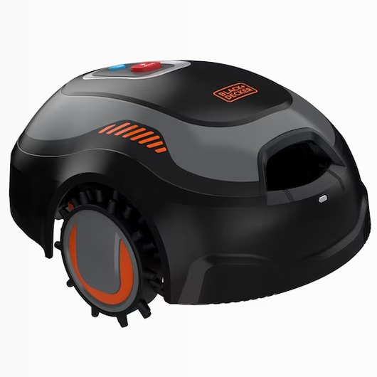 Robot rasaerba con sistema automatico di pulitura