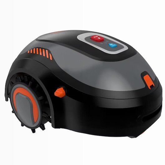 Robot rasaerba con sistema automatico di pulitura
