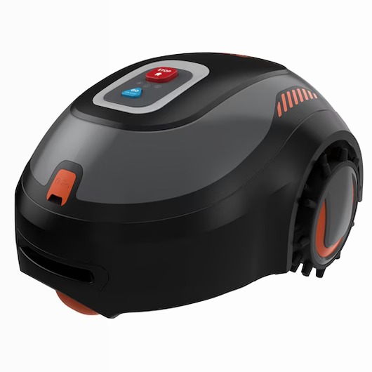Robot rasaerba con sistema automatico di pulitura