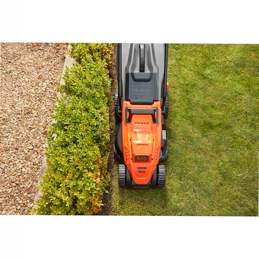 Rasaerba a filo 1400W, 34cm con impugnatura EasySteer