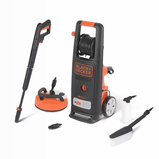 2200W Idropulitrice ad alta pressione con Patio Cleaner Deluxe e spazzola fissa | BLACK+DECKERBack ButtonSearch IconFilter Icon