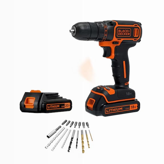 Trapano Avvitatore 18V con Batterie e Accessori