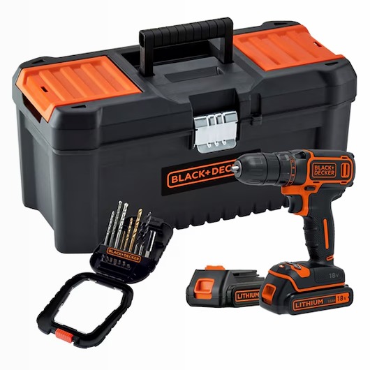 Trapano Avvitatore 18V con Batterie e Accessori