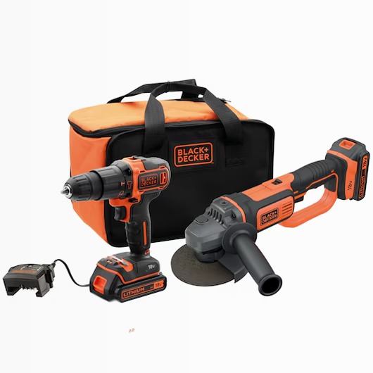 Trapano avvitatore e smerigliatrice angolare 18V