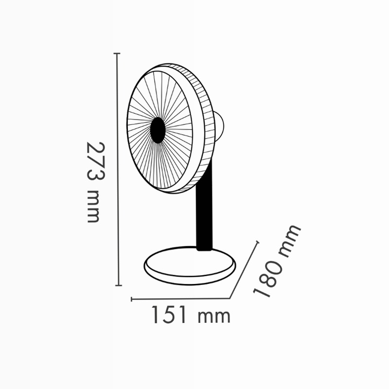 Argo Orfeo Titanium - Ventilatore Cordless Elegante