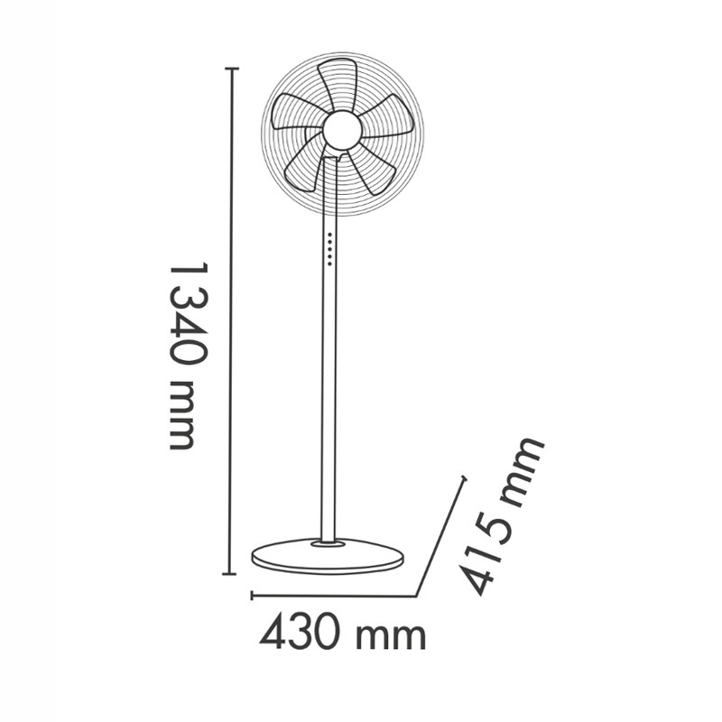 Argo Standy EVO Black - Ventilatore Minimalista