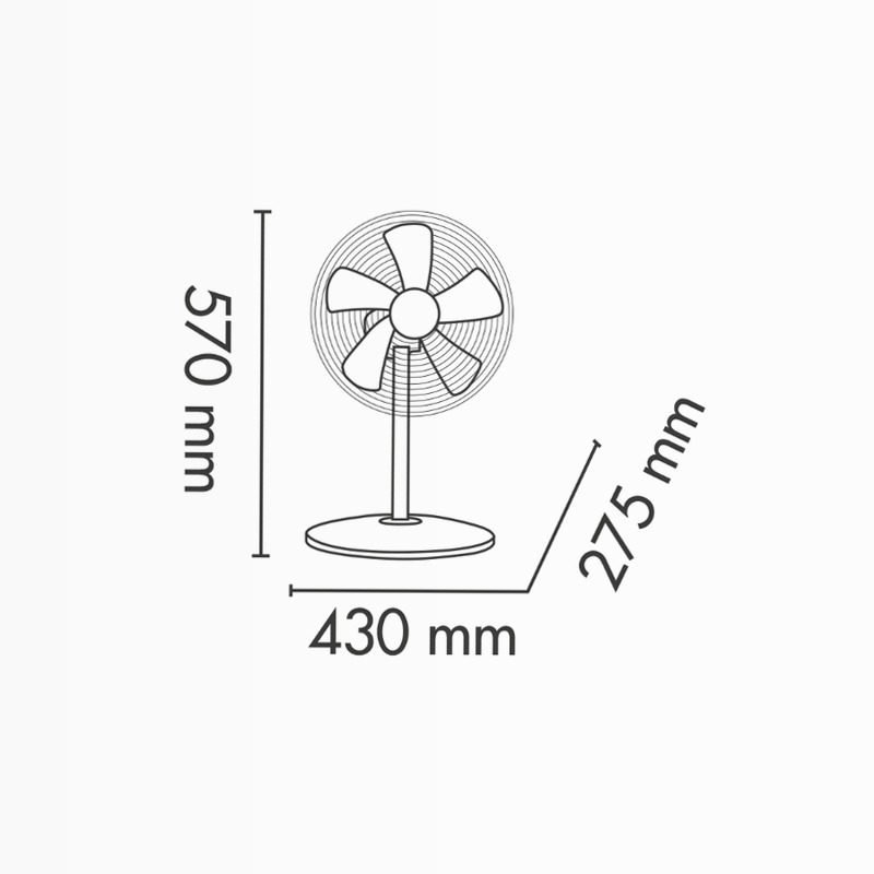Argo Tablo EVO White - Ventilatore da Tavolo Minimalista