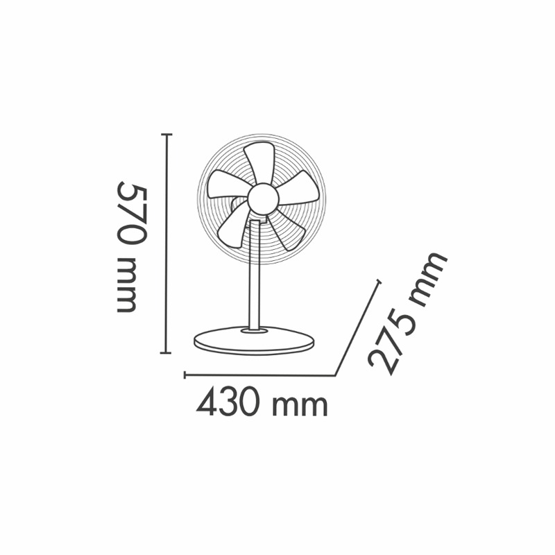 Argo Tablo EVO White - Ventilatore da Tavolo Moderno