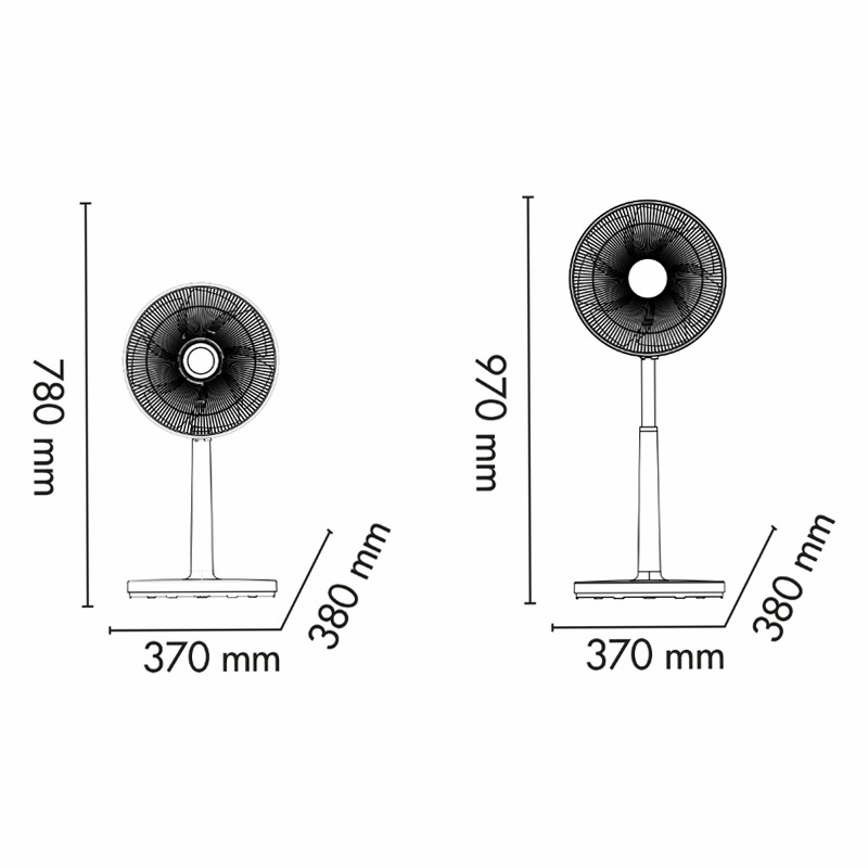 Argo Ipno - Ventilatore da Tavolo Silenzioso e Elegante