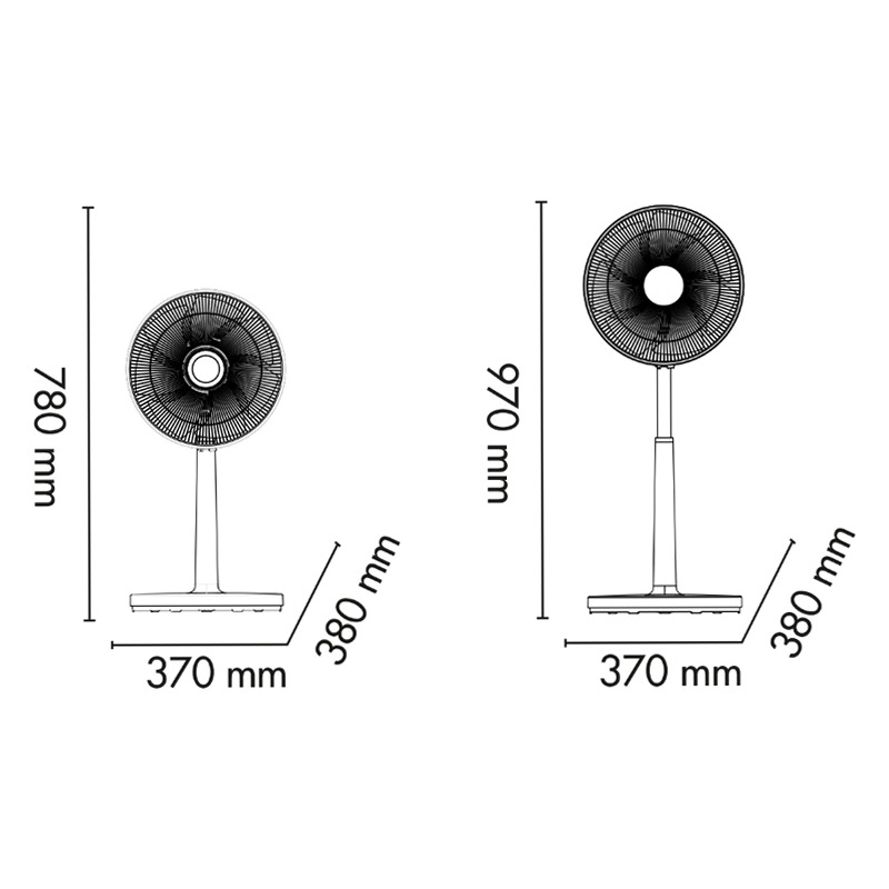 Argo Ipno - Ventilatore da Tavolo Silenzioso e Elegante