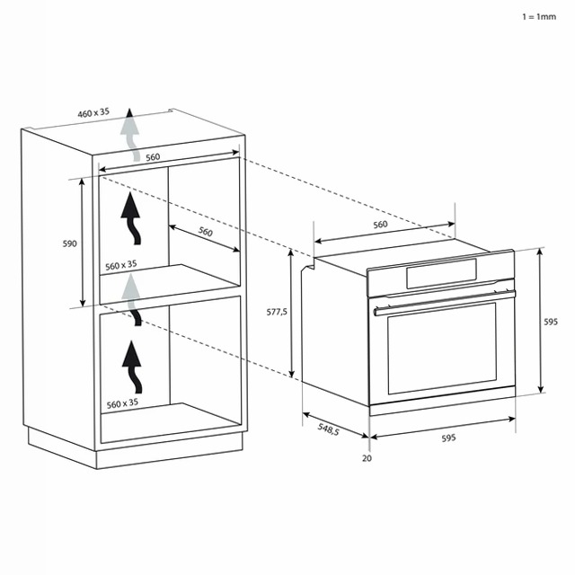 Forno Elettrico Ventilato Candy Idea N602/N IT Blu