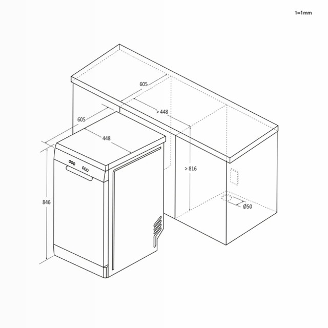 Lavastoviglie Brava - CDPH 2L1049W-01