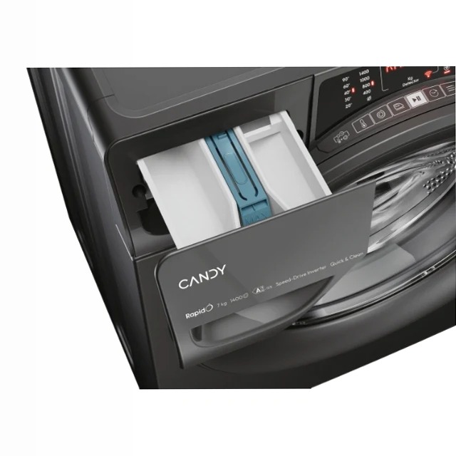 Lavatrice a carica frontale Candy RapidÓ RO4476DWMRR7/1-S 1400rpm 7kg Antracite Libera