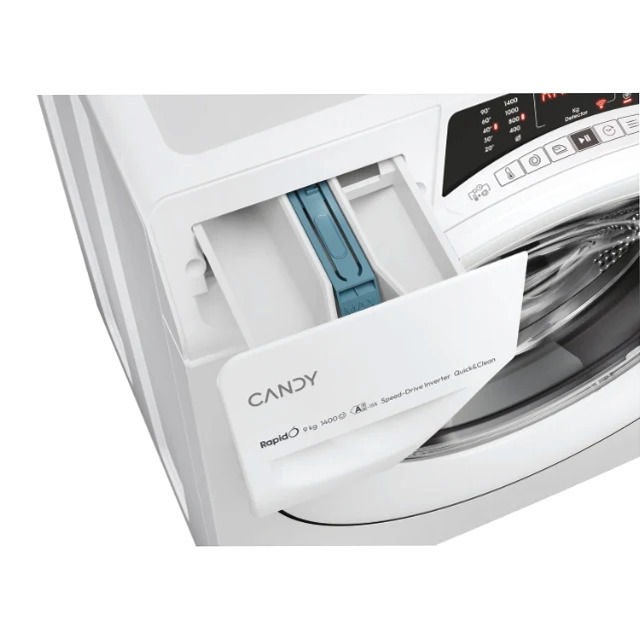 Lavatrice a carica frontale Candy RapidÓ RO 496DWM7/1-S 1400rpm 9kg Bianco Libera