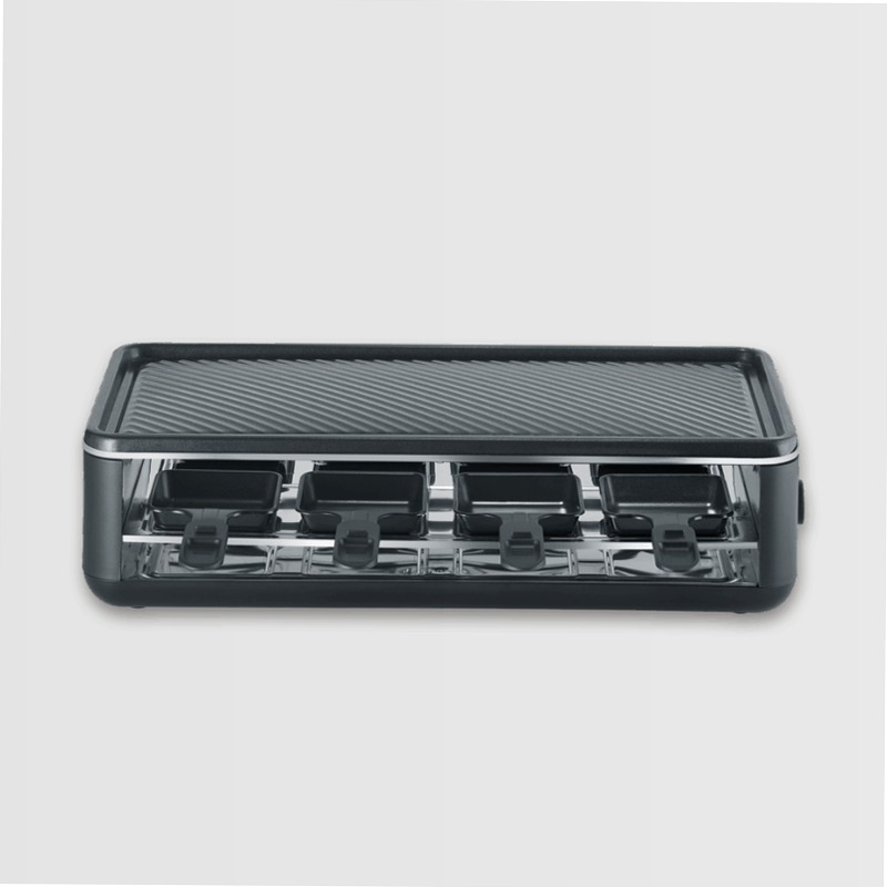 Black Line Lite Raclette-Grill mit Grillplatte - Severin Nero