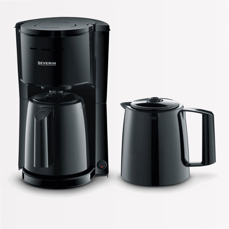 Caffettiera a filtro con 2 termos caraffe - Severin Nero